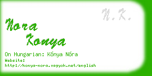 nora konya business card