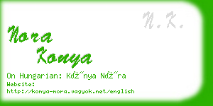 nora konya business card